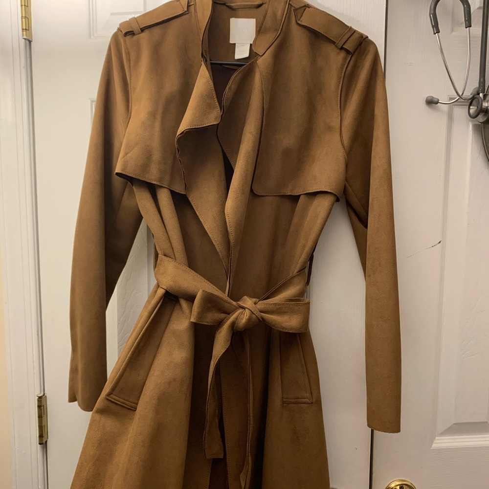 - Suede like trench coat